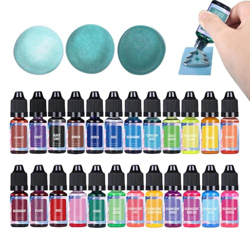 Kerzenfarbstoff Für Die Herstellung Von Kerzen - Flüssigkeit Pigmente Für Soja - | 18 Oder 24 Farben, Ungiftige Kerzenfarbe, Perfekt Für -Kerzen, Epoxidharz, Nagellack, Lipgloss Und Handwerksp von Generic