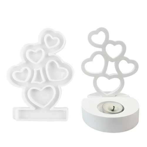 Kerzenform aus Harz mit Liebesherz, Silikonform aus Harz, Epoxidharz mit Ton, Kerzenform aus Ton und , Form für von Generic