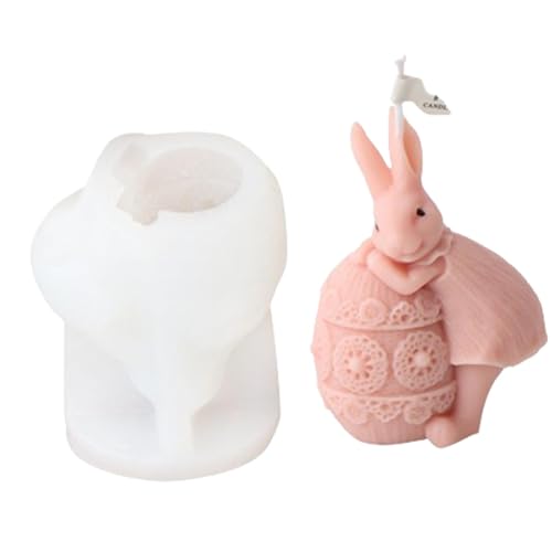 Kerzenformen zum Selbermachen, Silikonform zur Herstellung von Osterkerzen, 3D-Hasenform für Epoxidharz, Gips, Schokolade, Aromatherapie, kreative Geschenkherstellung, Dec Kerzenformen zum Selbermachen, Silikonform zur Herstellung von Osterkerzen, 3D-Hasenform für Epoxidharz, Gips, Schokolade, Aromatherapie, kreative Geschenkherstellung, Dec von Generic