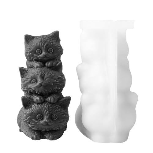 Kerzengießform für Katzenkerzen, Silikonform für Katzenkerzen, Silikonform zur Herstellung von Kerzen mit Katzen, wiederverwendbar, Tierkerzenform Kerzengießform für Katzenkerzen, Silikonform für Katzenkerzen, Silikonform zur Herstellung von Kerzen mit Katzen, wiederverwendbar, Tierkerzenform von Generic