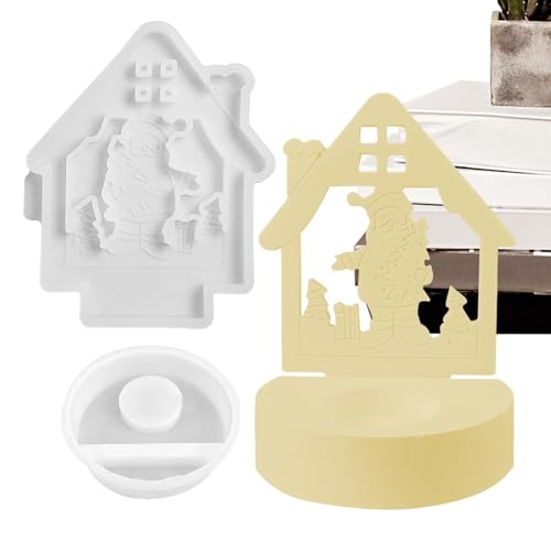 Kerzenhalter-Form – Epoxidharz-Gussform, Weihnachtskerzenhalter-Form für Heimdekoration, Haus-Epoxidharz, Gipsformen Kerzenhalter-Form – Epoxidharz-Gussform, Weihnachtskerzenhalter-Form für Heimdekoration, Haus-Epoxidharz, Gipsformen von Generic