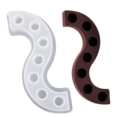 Kerzenhalter Silikonform, Kerzenhalter Harz Kerzenhalter Formen, S Form Kerzenhalter Formen, Epoxidharz Form für DIY Desktop Ornamente, Tischkerzenhalter, Dekorationen von Generic