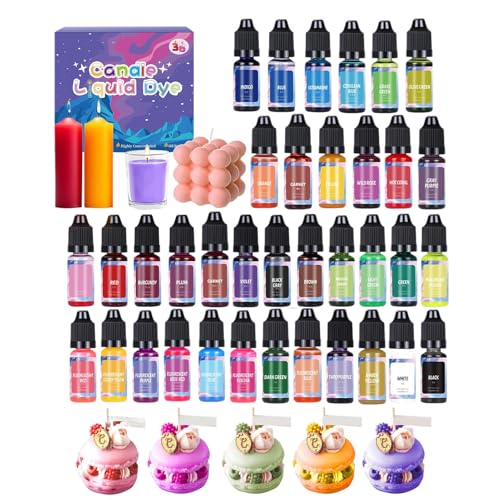 Kerzenherstellung Farbfarben - Färben von Soja -Wachsfarbstoffen, Pigmentflüssigkeit | DIYS Craft Supplies, 18 oder 24 Pigmente für Lipgloss, Epoxidharz, Nagellack, vielseitige Malbucher für kreative Kerzenherstellung Farbfarben - Färben von Soja -Wachsfarbstoffen, Pigmentflüssigkeit | DIYS Craft Supplies, 18 oder 24 Pigmente für Lipgloss, Epoxidharz, Nagellack, vielseitige Malbucher für kreative von Generic