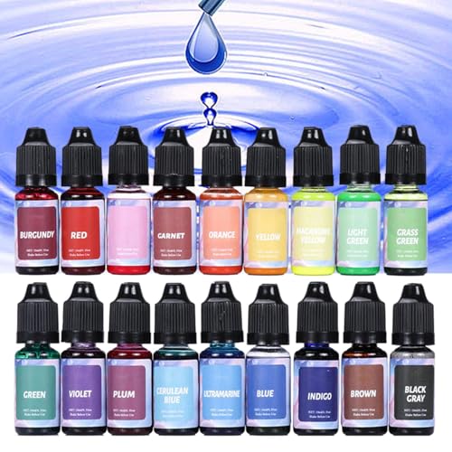 Kerzenherstellung Farbfarben - Färben von Soja -Wachsfarbstoffen, Pigmentflüssigkeit | DIYS Craft Supplies, 18 oder 24 Pigmente für Lipgloss, Epoxidharz, Nagellack, vielseitige Malbucher für kreative Kerzenherstellung Farbfarben - Färben von Soja -Wachsfarbstoffen, Pigmentflüssigkeit | DIYS Craft Supplies, 18 oder 24 Pigmente für Lipgloss, Epoxidharz, Nagellack, vielseitige Malbucher für kreative von Generic