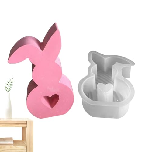 Kerzenherstellungsformen - Wiederverwendbare Kaninchen Silikonform, Ostern Kaninchen, Epoxy-Formformen | Hitzebeständige vielseitige Silikonform für - macht Seifenputze Harzwachs schmilzt kreatives Kerzenherstellungsformen - Wiederverwendbare Kaninchen Silikonform, Ostern Kaninchen, Epoxy-Formformen | Hitzebeständige vielseitige Silikonform für - macht Seifenputze Harzwachs schmilzt kreatives von Generic