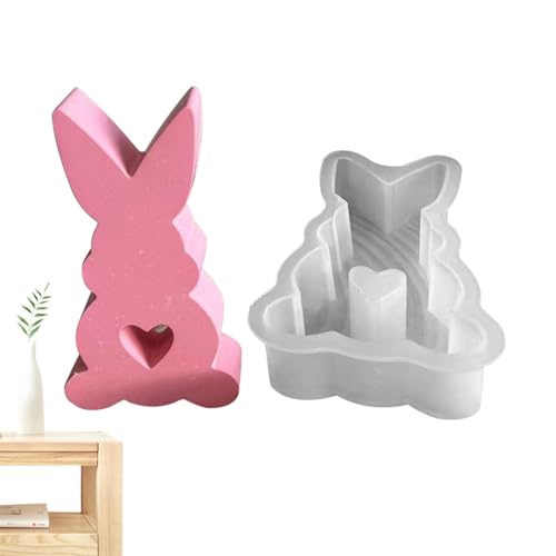 Kerzenherstellungsformen - Wiederverwendbare Kaninchen Silikonform, Ostern Kaninchen, Epoxy-Formformen | Hitzebeständige vielseitige Silikonform für - macht Seifenputze Harzwachs schmilzt kreatives Kerzenherstellungsformen - Wiederverwendbare Kaninchen Silikonform, Ostern Kaninchen, Epoxy-Formformen | Hitzebeständige vielseitige Silikonform für - macht Seifenputze Harzwachs schmilzt kreatives von Generic