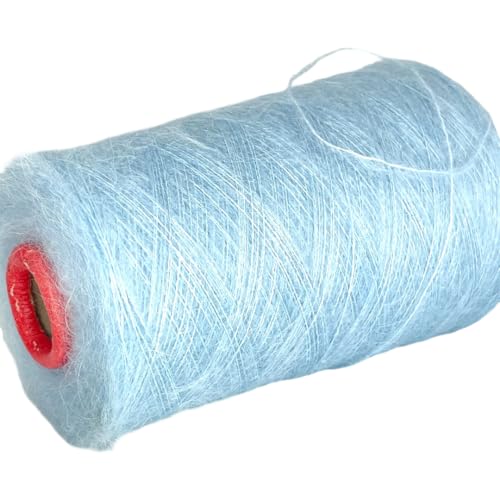 Kid Silk Mohair Konen Garn 300g | #0 LACE WEIGHT | Luxuriöse Qualität zum Hand- und Maschinenstricken, Häkeln und DIY-Basteln (Hellblau) von Generic