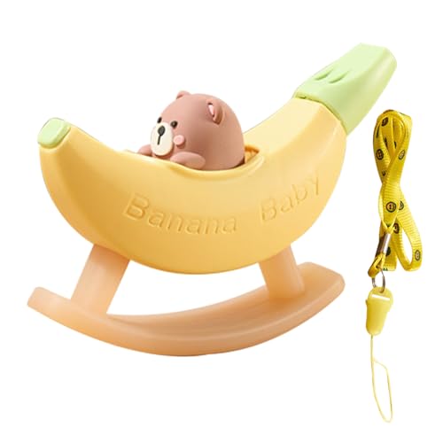 Kids Sports Whistle - Cartoon Music Whistle, Silikonspielzeug | Bananenbär Pfeife mit Lanyard für Spielen im Freien, Partybevorzugungen, Goody -Taschen -Füllstoffe und lustige Klangspielzeug für Kinde von Generic
