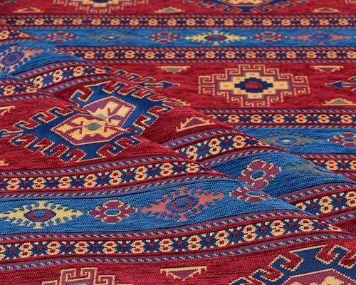 Kilim-Muster, Polsterstoff, Kelim, Bohemian, Boho, Wandteppich, Tribal, südwestlich, türkisch, marokkanisch, mexikanisch, ethnischer Stoff, Meterware (139,7 x 457,2 cm) von Generic