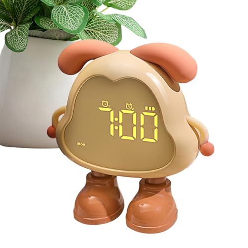 Kinder Wecker - Wecker mit Nachtlicht | Digitale Uhr für Kinder | Hund -verdrängter verdammter Schaden an Licht mit Nachtlicht | Lieferungen für multifunktionales Schlafzimmer von Generic