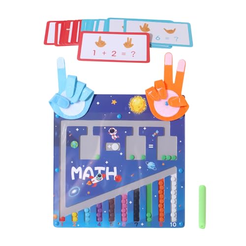 Kinderfingerzahl Mathematiknummer Labyrinth, Magnetfarbe, Labyrinthnummer Count, Finger Mathematics Lernspielzeug für Kinder, magnetische bewegende Perlen-Labyrinthspielzeug, Lernspielzeug f von Generic