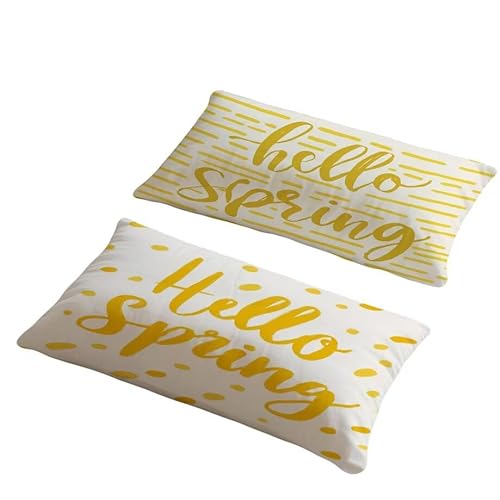 Kissenbezug 40x60 cm Outdoor Kissen Frühling Sofakissen 2er Set Kissenbezug Samtstoff Kissenbezüge Gelb Kissenhülle Deko Couchkissen für Garten Schlafzimmer Balkon Auto Terrasse Herbst Dekor w-177 Kissenbezug 40x60 cm Outdoor Kissen Frühling Sofakissen 2er Set Kissenbezug Samtstoff Kissenbezüge Gelb Kissenhülle Deko Couchkissen für Garten Schlafzimmer Balkon Auto Terrasse Herbst Dekor w-177 von Generic
