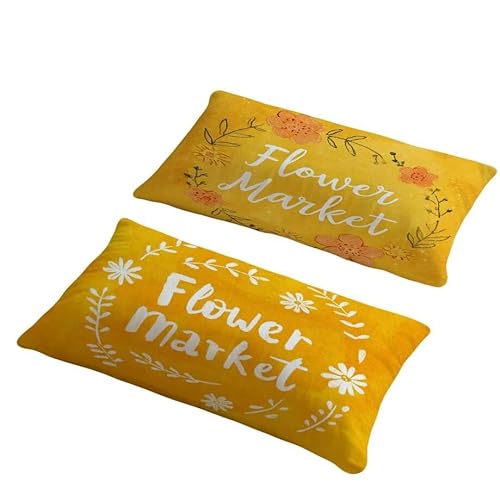 Kissenbezug 40x70 cm Outdoor Kissen Blumen Sofakissen 2er Set Kissenbezug Samtstoff Kissenbezüge Gelb Kissenhülle Deko Couchkissen für Garten Schlafzimmer Balkon Auto Terrasse Herbst Dekoration w-19 Kissenbezug 40x70 cm Outdoor Kissen Blumen Sofakissen 2er Set Kissenbezug Samtstoff Kissenbezüge Gelb Kissenhülle Deko Couchkissen für Garten Schlafzimmer Balkon Auto Terrasse Herbst Dekoration w-19 von Generic