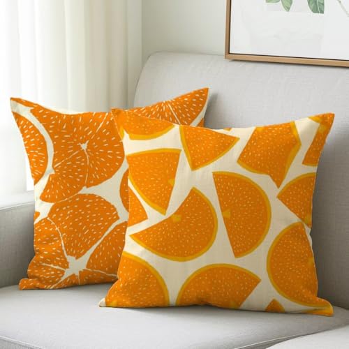 Kissenbezug 50x50 cm Outdoor Kissen Zitrone Sofakissen 2er Set Kissenbezug Samtstoff Kissenbezüge Orange Kissenhülle Deko Couchkissen für Garten Schlafzimmer Balkon Auto Terrasse Herbst Dekor M-561 Kissenbezug 50x50 cm Outdoor Kissen Zitrone Sofakissen 2er Set Kissenbezug Samtstoff Kissenbezüge Orange Kissenhülle Deko Couchkissen für Garten Schlafzimmer Balkon Auto Terrasse Herbst Dekor M-561 von Generic