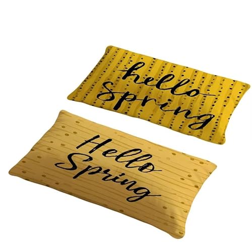 Kissenbezug 50x70 cm Outdoor Kissen Frühling Sofakissen 2er Set Kissenbezug Samtstoff Kissenbezüge Gelb Kissenhülle Deko Couchkissen für Garten Schlafzimmer Balkon Auto Terrasse Herbst Dekoration w-7 Kissenbezug 50x70 cm Outdoor Kissen Frühling Sofakissen 2er Set Kissenbezug Samtstoff Kissenbezüge Gelb Kissenhülle Deko Couchkissen für Garten Schlafzimmer Balkon Auto Terrasse Herbst Dekoration w-7 von Generic