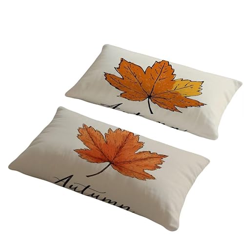 Kissenbezug 60x80 cm Outdoor Kissen Ahornblätter Sofakissen 2er Set Kissenbezug Samtstoff Kissenbezüge Herbst Kissenhülle Zierkissen Deko Couchkissen für Garten Schlafzimmer Balkon Herbst Dekor w-11 Kissenbezug 60x80 cm Outdoor Kissen Ahornblätter Sofakissen 2er Set Kissenbezug Samtstoff Kissenbezüge Herbst Kissenhülle Zierkissen Deko Couchkissen für Garten Schlafzimmer Balkon Herbst Dekor w-11 von Generic