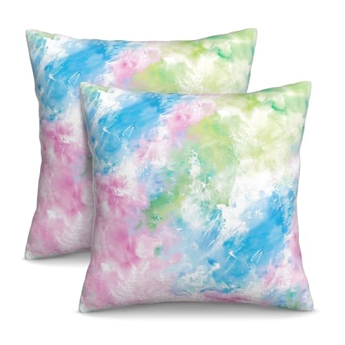 Kissenbezug Pastellpinsel-Batikfärben Kissenbezüge Haare Haut Kissenhülle Hautfreundlich Kopfkissenbezug Für Loungesessel Sofa Zimmer 2 Piece 45x45 cm Kissenbezug Pastellpinsel-Batikfärben Kissenbezüge Haare Haut Kissenhülle Hautfreundlich Kopfkissenbezug Für Loungesessel Sofa Zimmer 2 Piece 45x45 cm von Generic