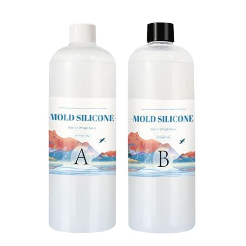 Kit zur Herstellung von Silikonformen – transparente Silikonform, Gießform aus Epoxidharz, Kerzenformen aus Silikon, manuelle Herstellung, Verhältnis 1:1 von Generic