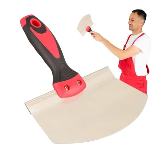 Kittschaberwerkzeug - Edelstahlschaufel, gebogener Schaberschaber, tragbares Handwerkzeug | Effizientes Gipsboard -Glättungswerkzeug, langlebiger Schaber mit Griff für Maler, Trockenbau -Finish von Generic