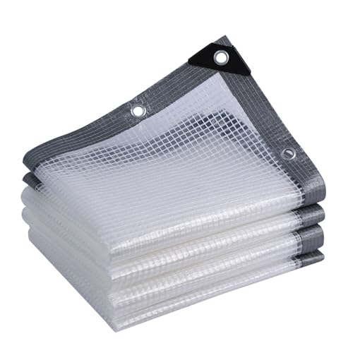 Klare Plane, strapazierfähige wasserdichte Plastikplanen, Planen mit Ösen, 150g/m², 0,3 mm, regenfeste Abdeckung für Hühnerstall, Baumschule, Gewächshaus, Garten(4x6m) von Generic