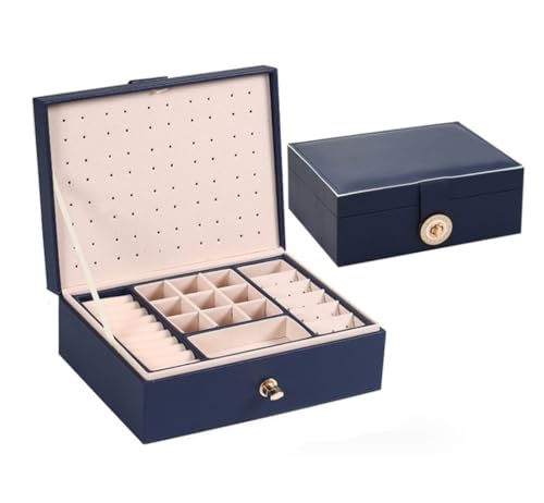 Klassische Schmuckschatulle, kleine Reise-Schmuckbox, PU-Leder, Schmuckaufbewahrung für Ringe, Schmuckschatullen, Geschenk für Frauen und Mädchen, Aufbewahrungskoffer Klassische Schmuckschatulle, kleine Reise-Schmuckbox, PU-Leder, Schmuckaufbewahrung für Ringe, Schmuckschatullen, Geschenk für Frauen und Mädchen, Aufbewahrungskoffer von Generic