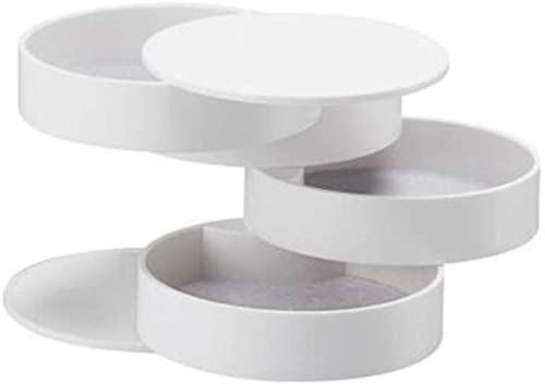 Klassische Schmuckschatulle, staubdicht, drehbar, Schmuck-Organizer-Boxen mit Deckel, ABS-Harz-Finish, mehrschichtiger Aufbewahrungskoffer, Geschenk für Frauen Klassische Schmuckschatulle, staubdicht, drehbar, Schmuck-Organizer-Boxen mit Deckel, ABS-Harz-Finish, mehrschichtiger Aufbewahrungskoffer, Geschenk für Frauen von Generic