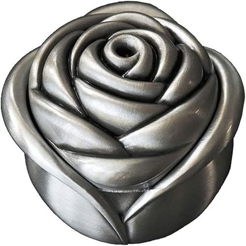 Klassische Schmuckschatulle aus Metall, Vintage-Schmuckschatulle in Silber, Rosenform, Geschenkbox, Aufbewahrungsbox Klassische Schmuckschatulle aus Metall, Vintage-Schmuckschatulle in Silber, Rosenform, Geschenkbox, Aufbewahrungsbox von Generic