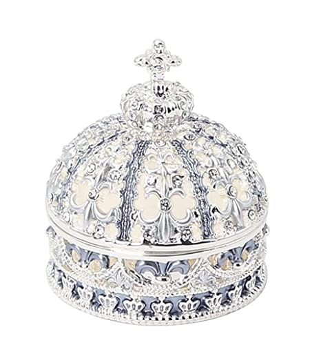Klassische handgefertigte Schmuckschatulle im europäischen Stil für Eheringe, Ohrringe und Halsketten, Geschenk für Mädchen und Frauen. Aufbewahrungsbox Klassische handgefertigte Schmuckschatulle im europäischen Stil für Eheringe, Ohrringe und Halsketten, Geschenk für Mädchen und Frauen. Aufbewahrungsbox von Generic