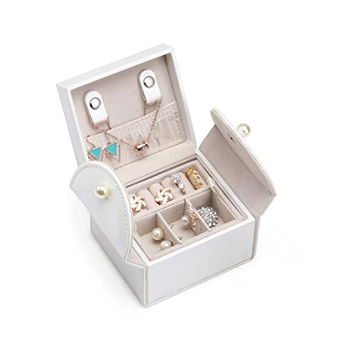 Klassische kleine Schmuckschatulle, 2-lagiger Reise-Schmuck-Organizer, tragbares Schmucketui, Geschenk für Frauen und Mädchen, Geschenk zur Schmuckaufbewahrung für Ringe und Halsketten Klassische kleine Schmuckschatulle, 2-lagiger Reise-Schmuck-Organizer, tragbares Schmucketui, Geschenk für Frauen und Mädchen, Geschenk zur Schmuckaufbewahrung für Ringe und Halsketten von Generic