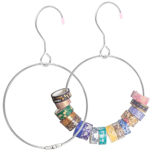 Klebeband Hanging Ring - Stationery Display Rack, Washi Hook Organizer | Papierhandwerkspeichersystem, Tragbarer Halter Für Scrapbooking -Vorräte, Tool Für Die Verwendung Von Kleiderschrank -Arrangeme von Generic