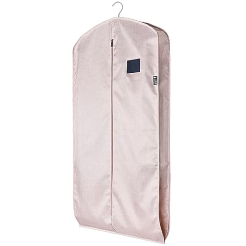 Kleidersack Anzug schutzhülle für Aufbewahrung und Reisen mit Reißverschluss und Transparentem PVC-Fenster für T-Shirts, Jacken, Anzüge, Mäntel Oxford-Stoffe(Beige,110 * 58cm/43 * 23in) von Generic