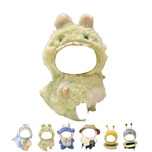 Kleidung für Labu Serie 17 cm Puppen Niedliche Tierkleidung Zubehör Kawaii Fantasy Elf Stil Set für 17 cm Puppen Premium Sammler Outfit Set Weiche Baumwolle Kleidung Ersatz (Grün) von Generic