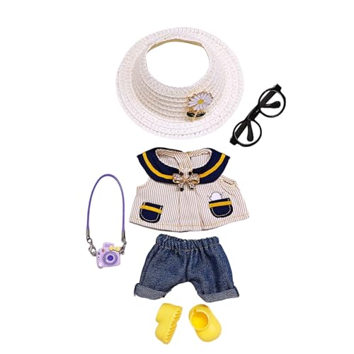 Kleidung für Puppen (Keine Puppe) Handgemachte Kleidung für Puppen Outfits für 17cm Sammlerstücke Stilvolle für den Urlaub BgP350 (11x4x4cm) von Generic