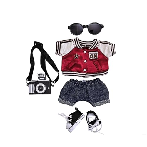 Kleidung für Puppen (Keine Puppe) Handgemachte Kleidung für Puppen Outfits für 17cm Sammlerstücke Stilvolle für den Urlaub BgP357 (Black, 11x4x4cm) von Generic