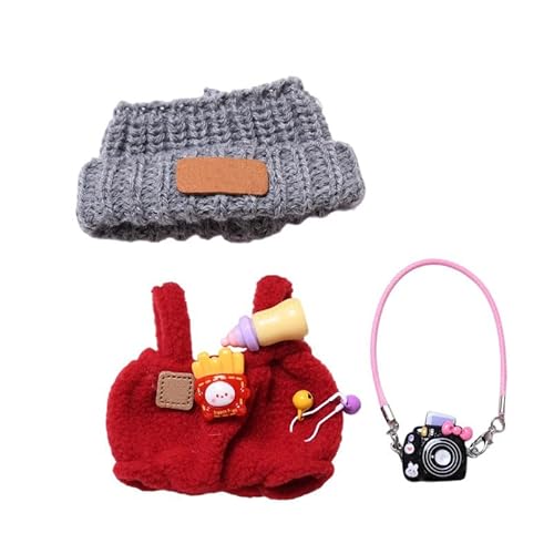 Kleidung für Puppen (Keine Puppe) Handgemachte Kleidung für Puppen Outfits für 17cm Sammlerstücke Stilvolle für den Urlaub BgP416 (Red, 10cm) von Generic