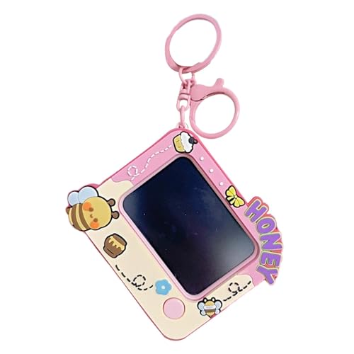 Kleine Kritzeltafel, Zeichenbrett-Schlüsselanhänger | Zeichenbrett Schreibtafel mit Cartoon-Biene, kleines Ornament | Reisespiel für hängende Ornamente, Zeichenbretter von Generic