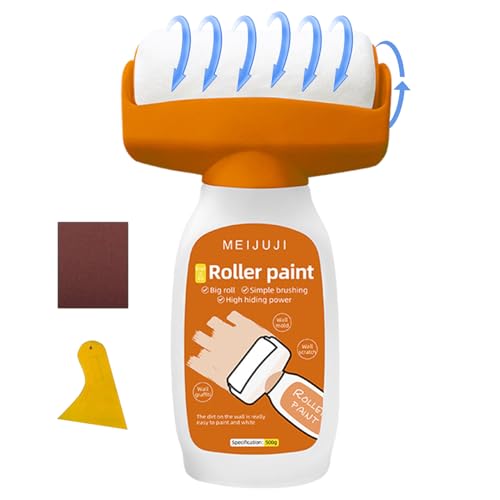 Kleine Pebrush-Roller macht Wandfehler leicht zu glätten, perfekte Verarbeitung bei Eindringlingen, Reparatur der Wand, Rollbürste – 2 bis 1 Rolle (mit Wandfarbe) – Werkzeug D von Generic