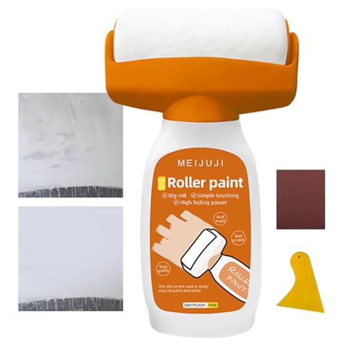 Kleine Wand -montierte Wandbürstenrolle Reparaturwandwände, Rollenbürste für Reparaturwände mit Wandreparaturpaste - Schaber für tragbare Farbe, Kit, Kit von Generic
