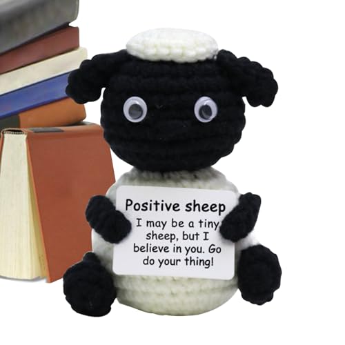 Kleine gehäkelte Tiere, Schaf mit Motivationskarte, dekoratives Mittelstück für Erwachsene und Kinder, Meditation, Geburtstag, Büro, Foto Kleine gehäkelte Tiere, Schaf mit Motivationskarte, dekoratives Mittelstück für Erwachsene und Kinder, Meditation, Geburtstag, Büro, Foto von Generic