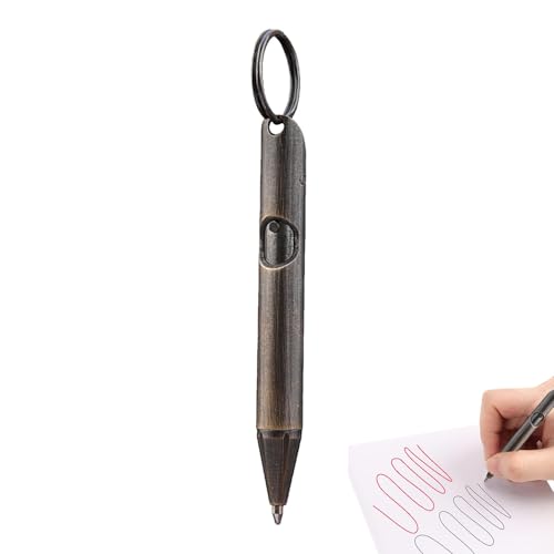 Klicken Sie auf Stifte – Druckkugelschreiber | Tragbarer Signatur-Stift, professioneller Taschen-Kugelschreiber aus Messing, Anhänger mit Schreibtaste, multifunktional Klicken Sie auf Stifte – Druckkugelschreiber | Tragbarer Signatur-Stift, professioneller Taschen-Kugelschreiber aus Messing, Anhänger mit Schreibtaste, multifunktional von Generic