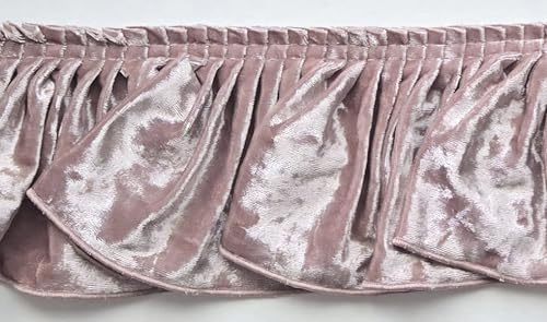 Knautschsamt, plissiert, zum Nähen von Brautkleidung, Babykleidung, Decken, Kissen, DIY-Dekorationen (10,2 cm x 6 Meter) von Generic