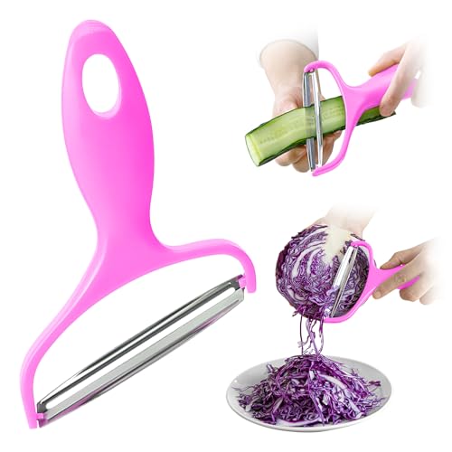 Kohlzerkleinerer für die Küche, mit 10 cm Stahlklinge, manueller Kohlschneider, Schäler für Krautsalat, Rosa, 2 Stück Kohlzerkleinerer für die Küche, mit 10 cm Stahlklinge, manueller Kohlschneider, Schäler für Krautsalat, Rosa, 2 Stück von Generic