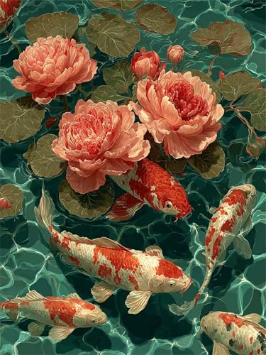 Koi-Fische Diamond Painting Erwachsene 30x50cm Diamond Painting Klein Bastelset Kinder ab 8 jahre Diamant Malerei Mohn Diamanten Malen Nach Zahlen Crystal Cross Stickerei Malerei Kits für Dekor z36-t Koi-Fische Diamond Painting Erwachsene 30x50cm Diamond Painting Klein Bastelset Kinder ab 8 jahre Diamant Malerei Mohn Diamanten Malen Nach Zahlen Crystal Cross Stickerei Malerei Kits für Dekor z36-t von Generic
