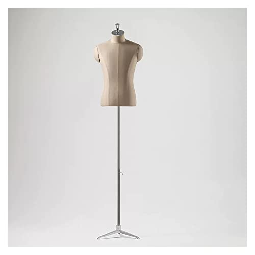 Kommerzieller männlicher Schaufensterpuppen-Torso-Körper mit verstellbarem Stativständer, Kleiderständer, bodenstehendes Puppenkörper-Schneiderpuppenmodell für Studio-Schaufenster (Farbe: Nr. 2, Größe Kommerzieller männlicher Schaufensterpuppen-Torso-Körper mit verstellbarem Stativständer, Kleiderständer, bodenstehendes Puppenkörper-Schneiderpuppenmodell für Studio-Schaufenster (Farbe: Nr. 2, Größe von Generic
