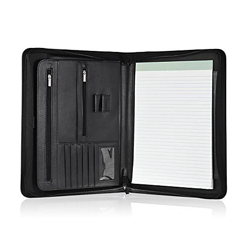Konferenzordner, Ordner PU Leder A4 Portfolio -Ordner für A4 -Dateien, Pad, Handy, Namenskarten, Kreditkarten von Generic