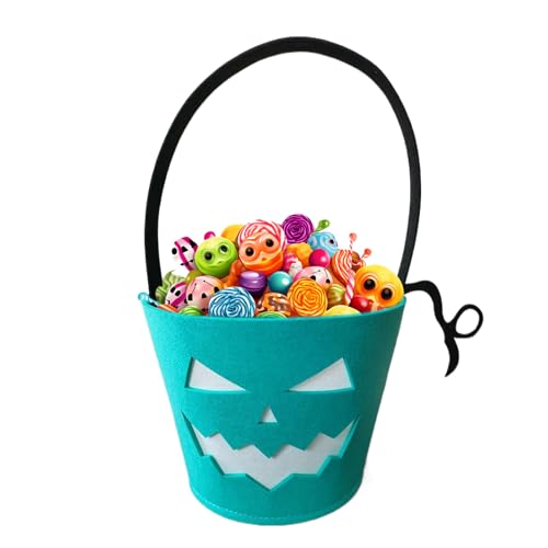 Korb für Leckereien oder Leckereien – Korb für Leckereien, leuchtet im Dunkeln, für Halloween | faltbare Aufbewahrungsbeutel aus Filz für Spielzeug, Leckereien, Schokolade und Zubehör Korb für Leckereien oder Leckereien – Korb für Leckereien, leuchtet im Dunkeln, für Halloween | faltbare Aufbewahrungsbeutel aus Filz für Spielzeug, Leckereien, Schokolade und Zubehör von Generic