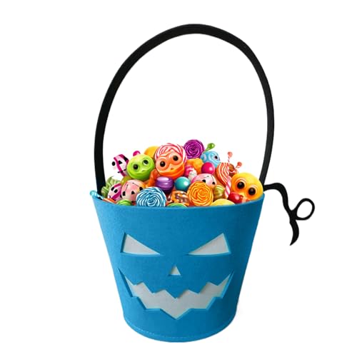 Korb für Süßigkeiten oder Leckereien – Leuchteimer für Halloween-Süßigkeiten, fluoreszierende und leuchtende Filzhandtaschen für Schokolade, Snacks, Süßigkeiten, Partyzubehör und Dekorationen Korb für Süßigkeiten oder Leckereien – Leuchteimer für Halloween-Süßigkeiten, fluoreszierende und leuchtende Filzhandtaschen für Schokolade, Snacks, Süßigkeiten, Partyzubehör und Dekorationen von Generic