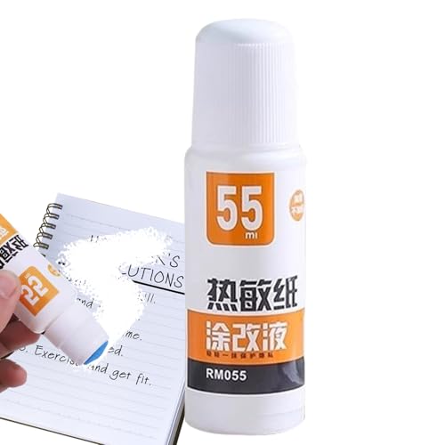 Korrekturflüssigkeit für Thermopapier, 55 ml Eliminationsflüssigkeit für Thermopapier, tragbare Handschriftenbeseitigungsflüssigkeit für , Mädchen, Teenager, Jugendliche, Frauen von Generic