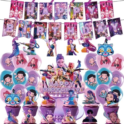 𝙆𝙥𝙤𝙥 𝘿𝙚𝙢𝙤𝙣 𝙃𝙪𝙣𝙩𝙚𝙧𝙨 Geburtstagsdeko Huntrix Rumi Mira Zoey Geburtstags Deko 𝘒𝘱𝘰𝘱 𝘋𝘦𝘮𝘰𝘯 𝘏𝘶𝘯𝘵𝘦𝘳𝘴 Merch Mädchen Junge Happy Birthday Girlande Tortendeko Geburtstags 𝙆𝙥𝙤𝙥 𝘿𝙚𝙢𝙤𝙣 𝙃𝙪𝙣𝙩𝙚𝙧𝙨 Geburtstagsdeko Huntrix Rumi Mira Zoey Geburtstags Deko 𝘒𝘱𝘰𝘱 𝘋𝘦𝘮𝘰𝘯 𝘏𝘶𝘯𝘵𝘦𝘳𝘴 Merch Mädchen Junge Happy Birthday Girlande Tortendeko Geburtstags von Generic