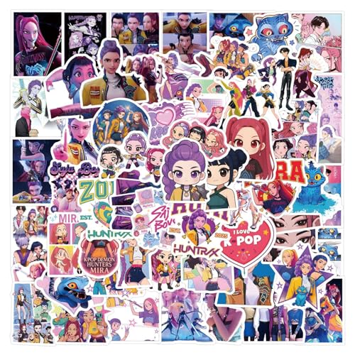 𝙆𝙥𝙤𝙥 𝘿𝙚𝙢𝙤𝙣 𝙃𝙪𝙣𝙩𝙚𝙧𝙨 Sticker Set, Anime Sticker 110 Stück, Wasserdichte Niedliche Aufkleber für Erwachsene, Laptop, Auto, Teenager Kinder, Wasserflaschen von Generic